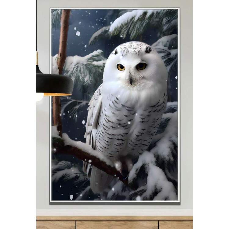 Quadro Decorativo Coruja da Neve