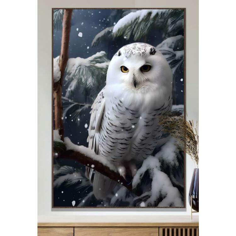 Quadro Decorativo Coruja da Neve