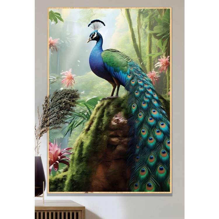 Quadro Decorativo Pintura Pavo