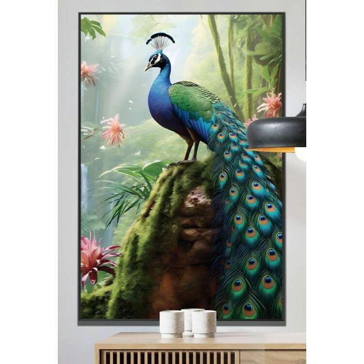 Quadro Decorativo Pintura Pavo