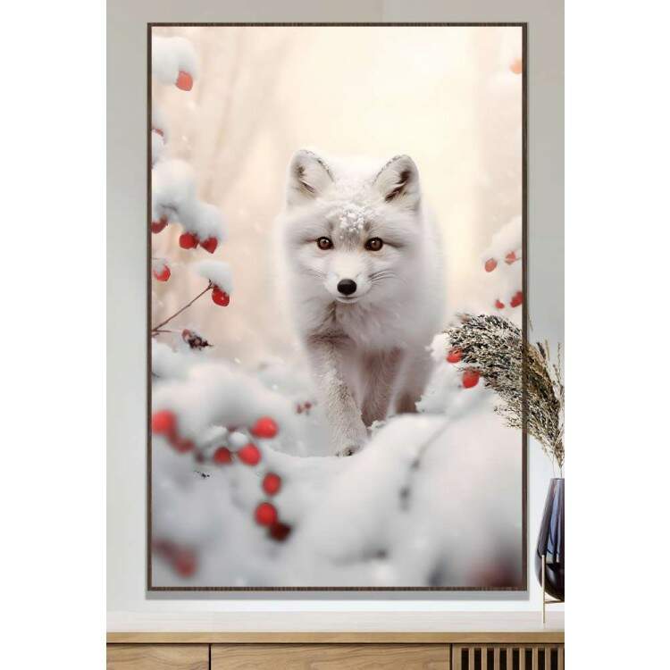 Quadro Decorativo Pintura Raposa rtica
