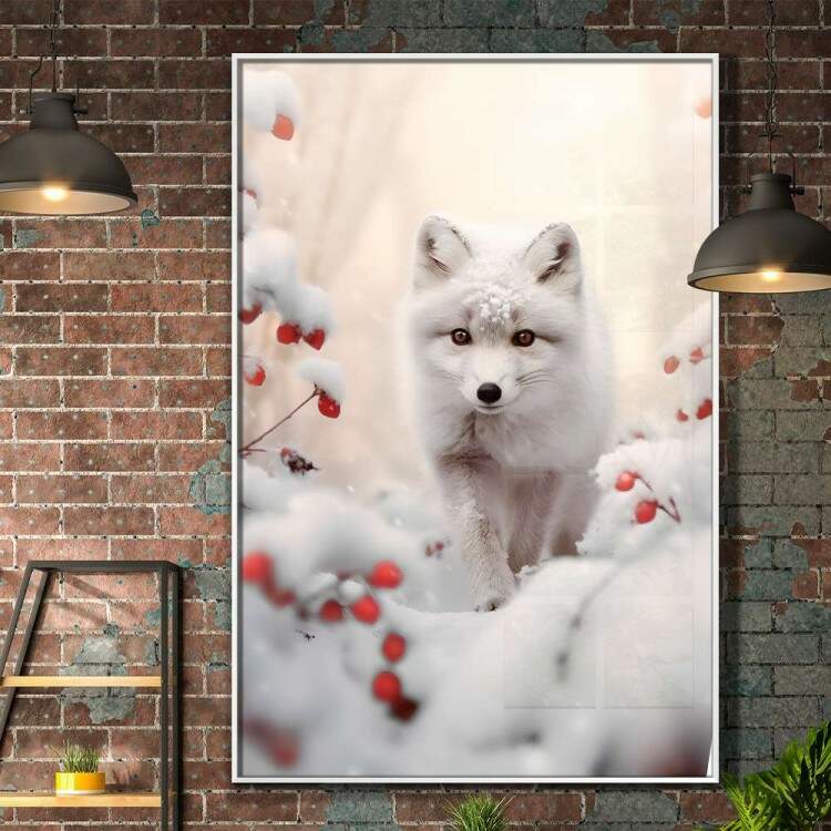 Quadro Decorativo Pintura Raposa rtica