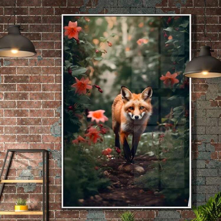 Quadro Decorativo Raposa Vermelha