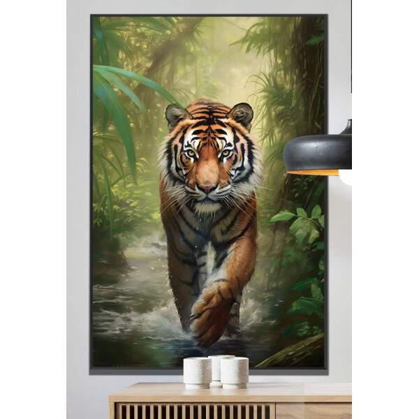 Quadro Decorativo Tigre Caminhando