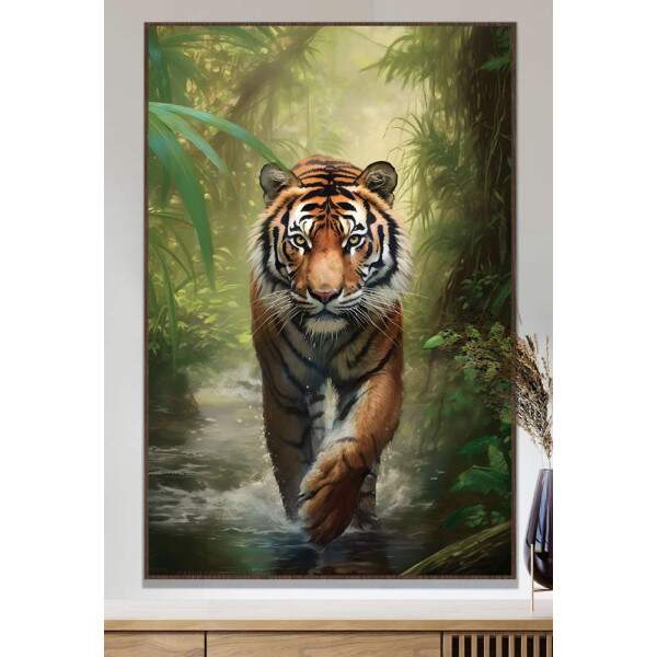 Quadro Decorativo Tigre Caminhando