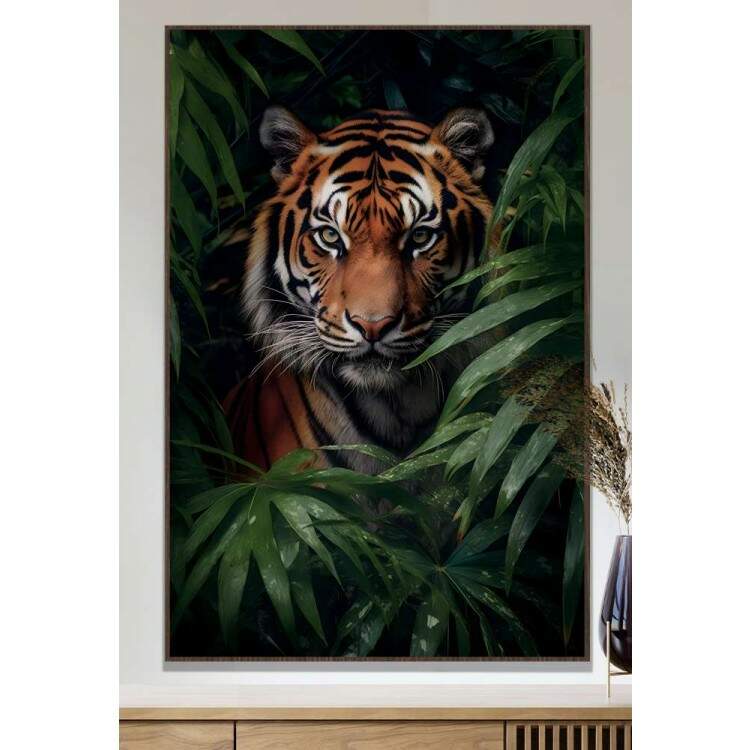 Quadro Decorativo Tigre na Selva