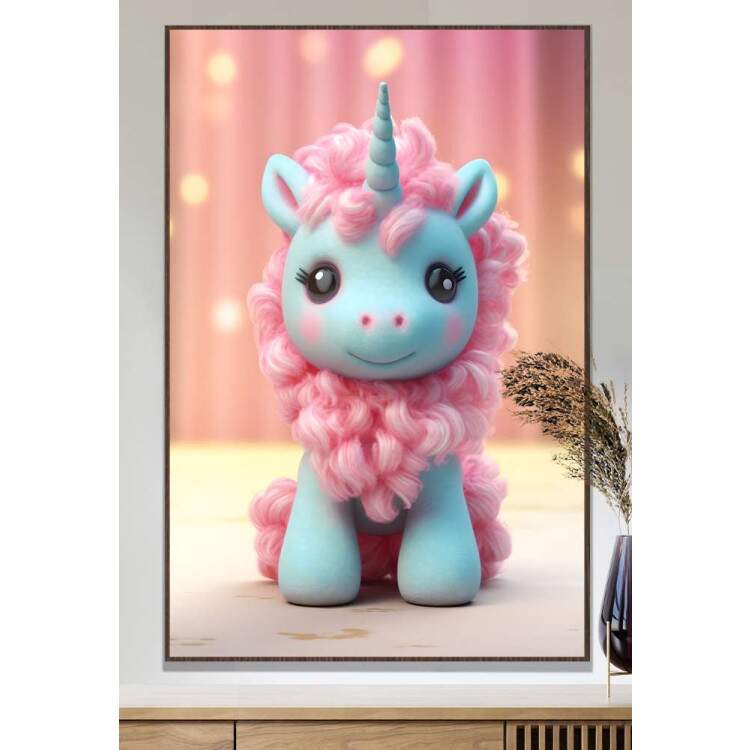 Quadro Decorativo Unicornio de Pelcia