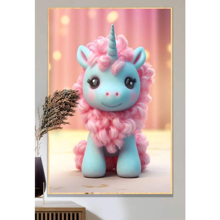 Quadro Decorativo Unicornio de Pelcia