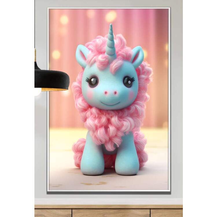 Quadro Decorativo Unicornio de Pelcia