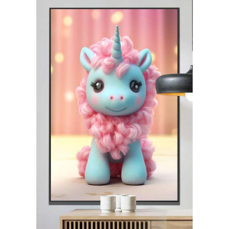 Quadro Decorativo Unicornio de Pelcia