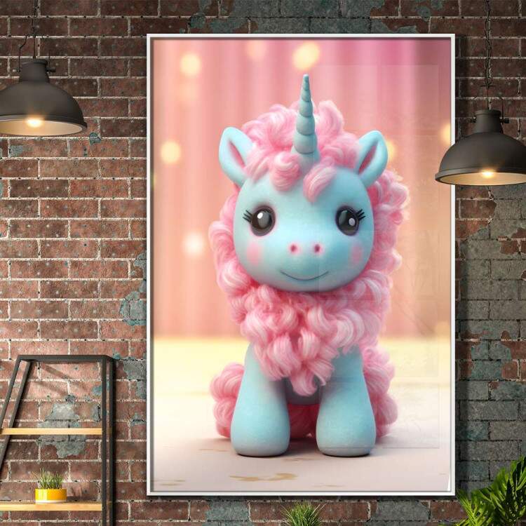 Quadro Decorativo Unicornio de Pelcia