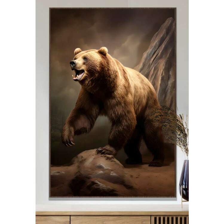 Quadro Decorativo Urso Pardo