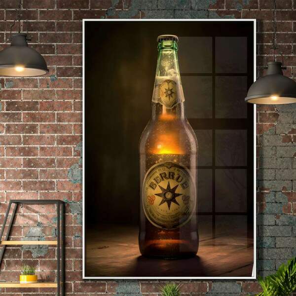 Quadro Decorativo Garrafa de Cerveja