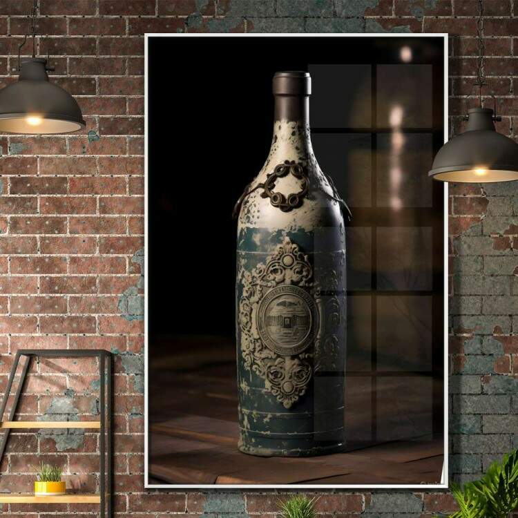 Quadro Decorativo Garrafa Rstica