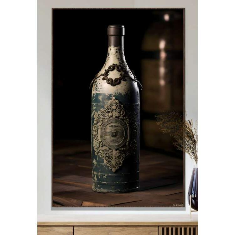 Quadro Decorativo Garrafa Rstica