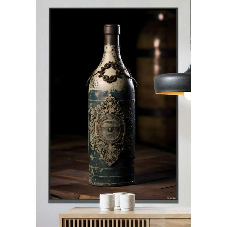Quadro Decorativo Garrafa Rstica