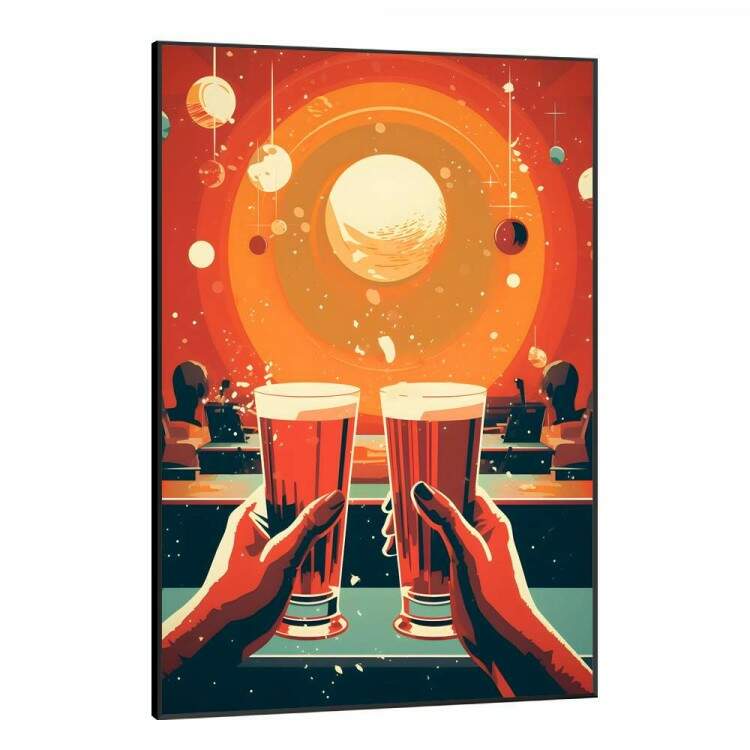 Quadro Decorativo Pop Art Taas Brindando