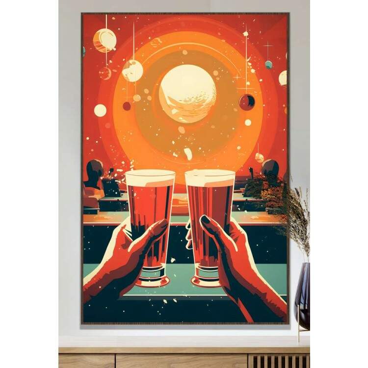 Quadro Decorativo Pop Art Taas Brindando