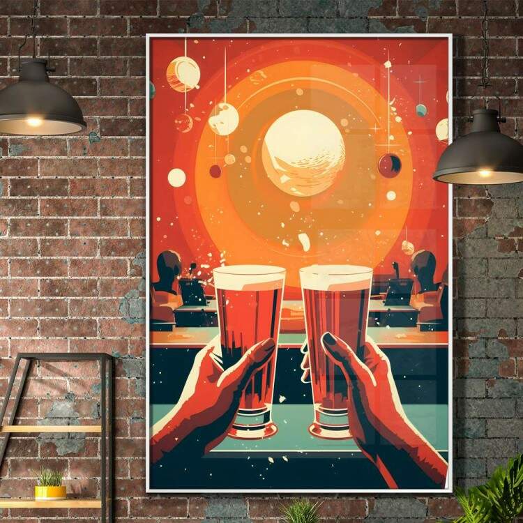 Quadro Decorativo Pop Art Taas Brindando