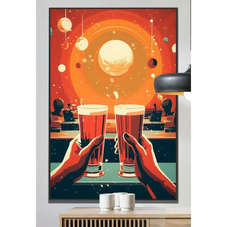 Quadro Decorativo Pop Art Taas Brindando