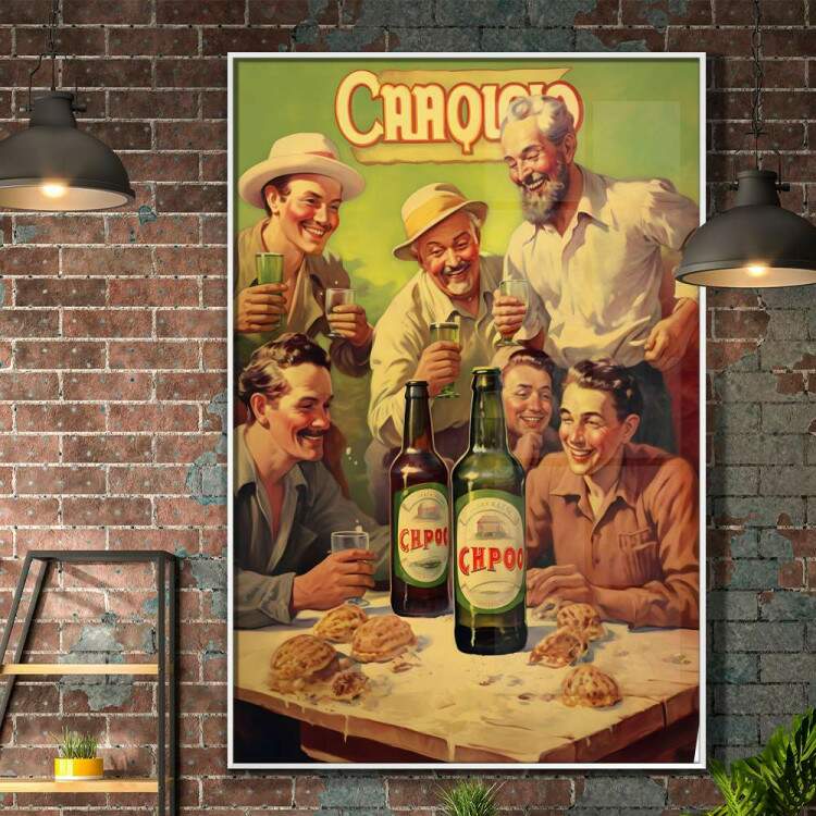 Quadro Decorativo Poster de Cerveja Retr