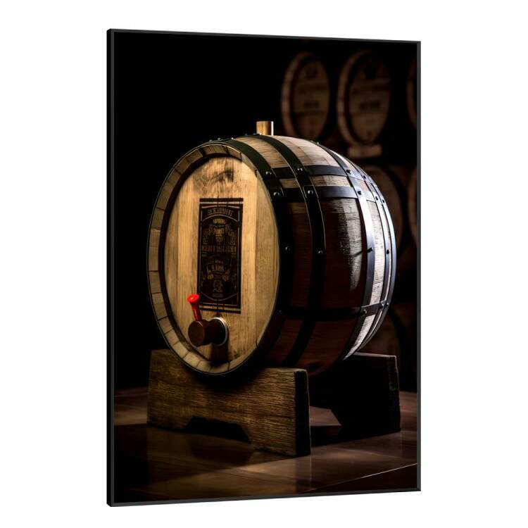 Quadro Decorativo Retr Barril de Vinho