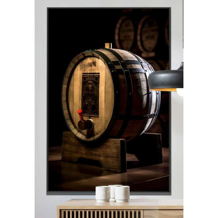 Quadro Decorativo Retr Barril de Vinho