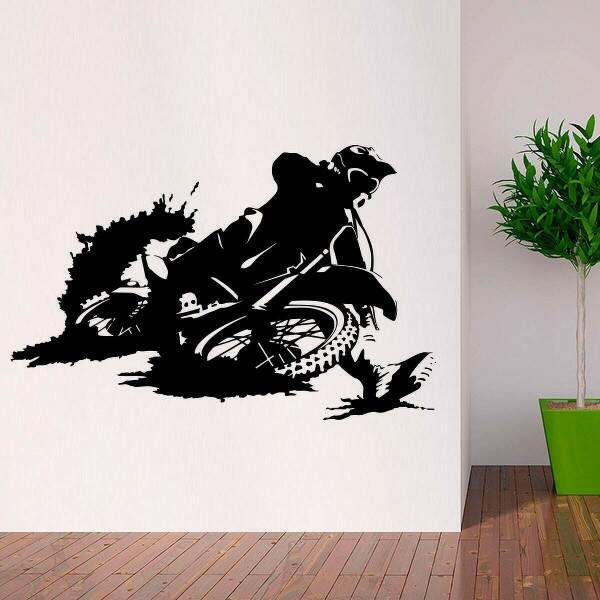 Adesivo de Parede Esporte Motocross