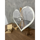 Quadro de Assinaturas Casamento Formato de Cora��o Detalhes Branco
