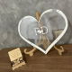 Quadro de Assinaturas Casamento Formato de Cora��o Detalhes Branco