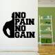 Adesivo de Parede Frase No Pain No Gain