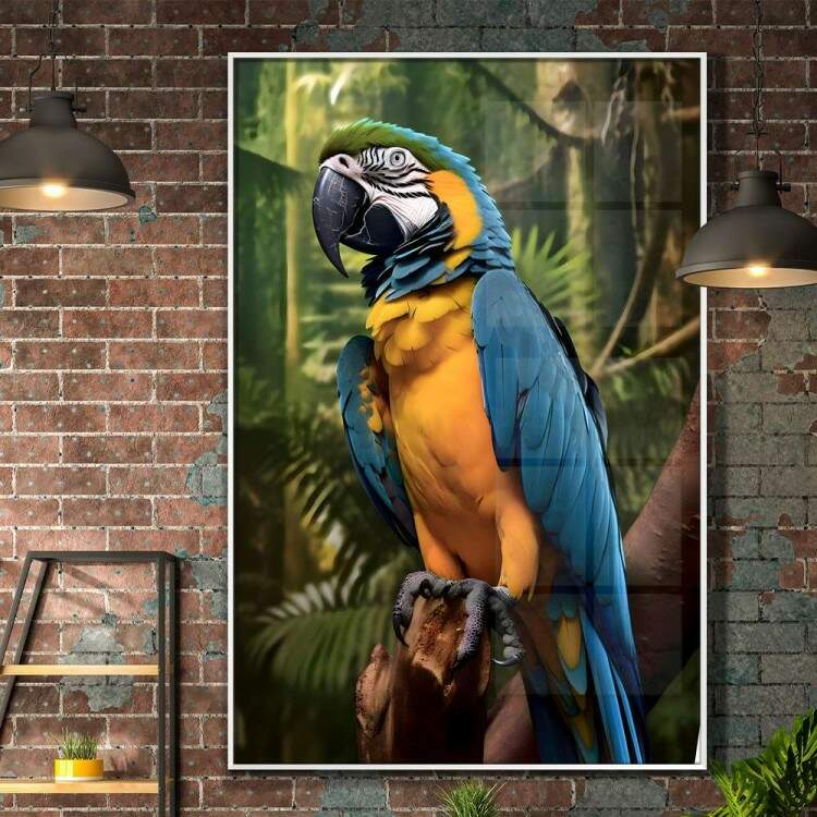 Quadro Decorativo Arara Azul