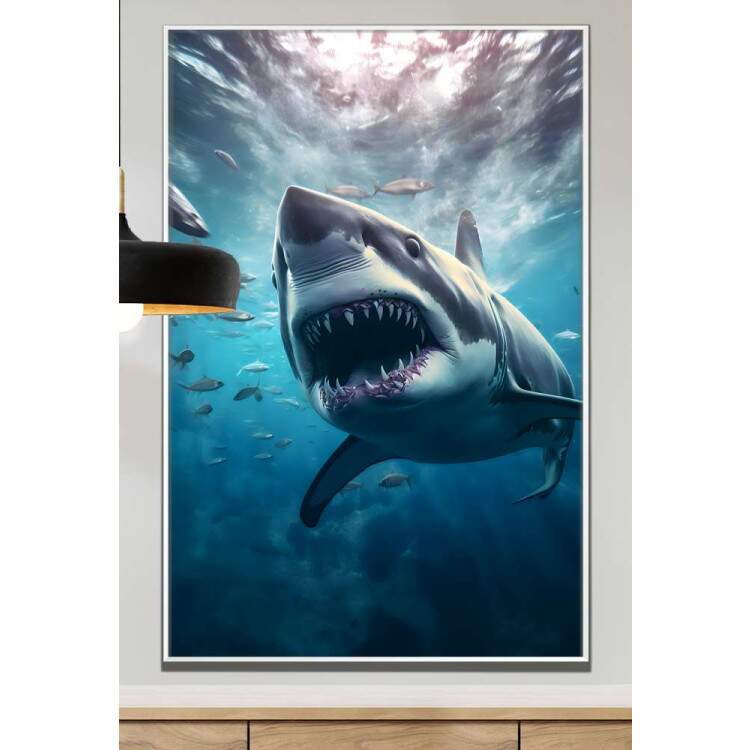 Quadro Decorativo Tubaro e Peixes