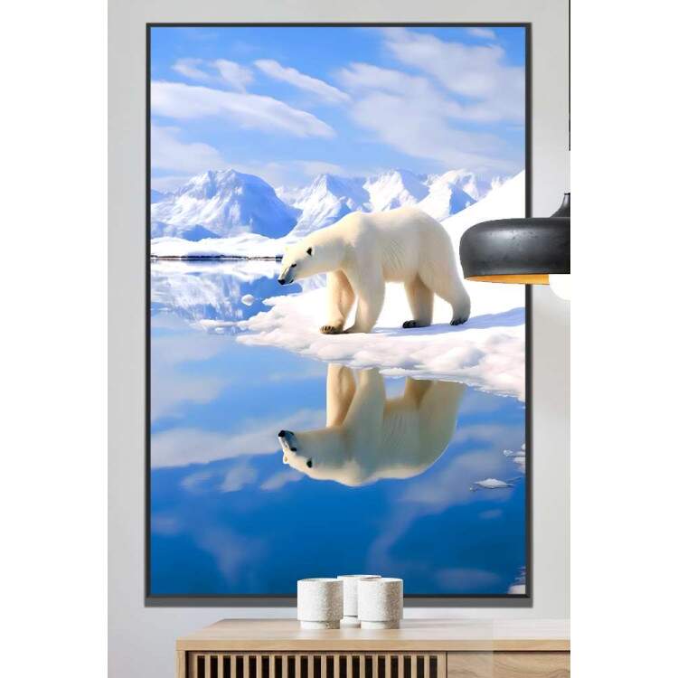 Quadro Decorativo Urso Polar gua