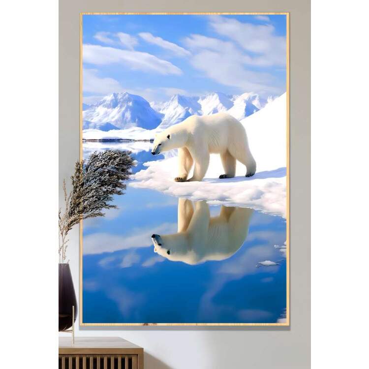 Quadro Decorativo Urso Polar gua