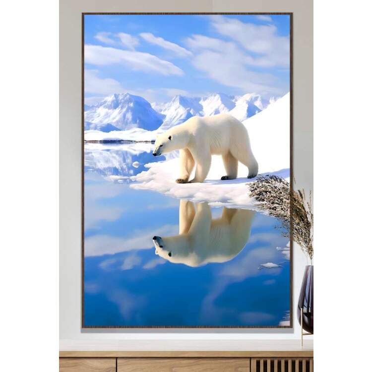 Quadro Decorativo Urso Polar gua