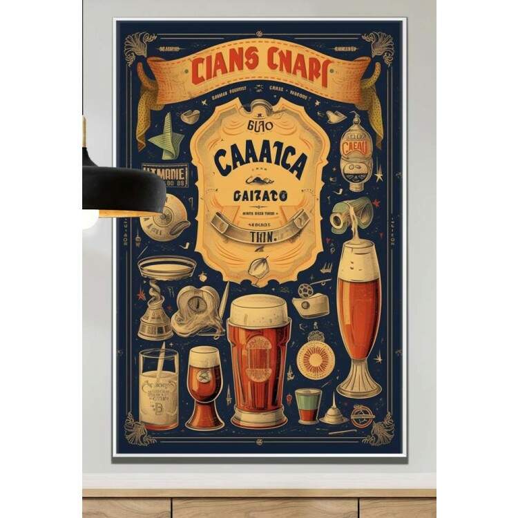 Quadro Decorativo Cartaz Antigo Bebida Clssica