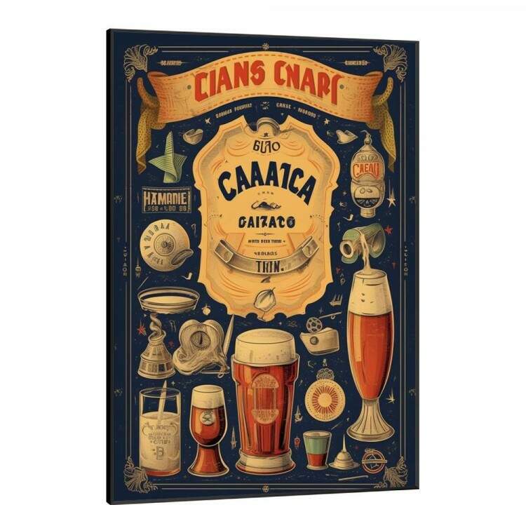 Quadro Decorativo Cartaz Antigo Bebida Clssica