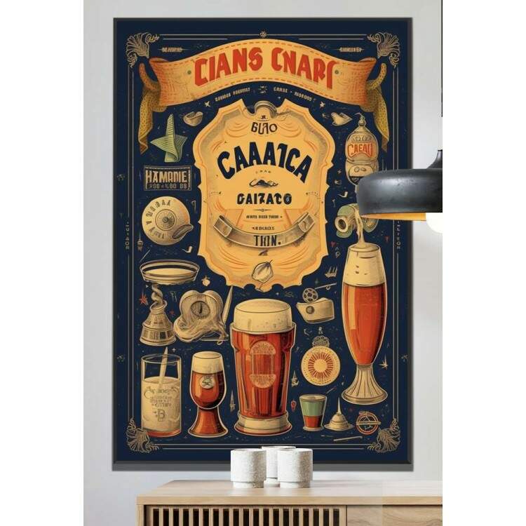 Quadro Decorativo Cartaz Antigo Bebida Clssica