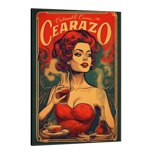 Quadro Decorativo Cartaz Antigo Bebida Vearazo