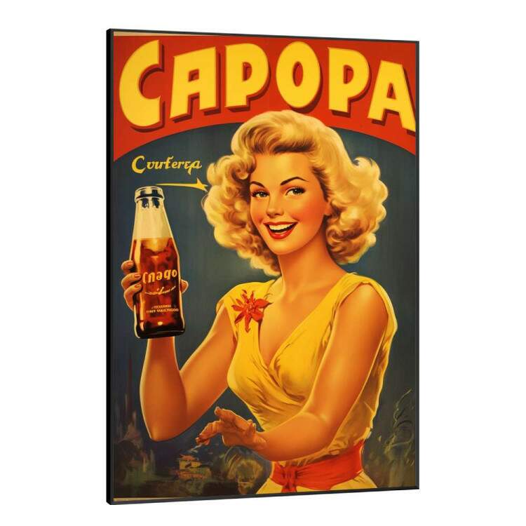 Quadro Decorativo Cartaz de Bebida Antiga Capopa