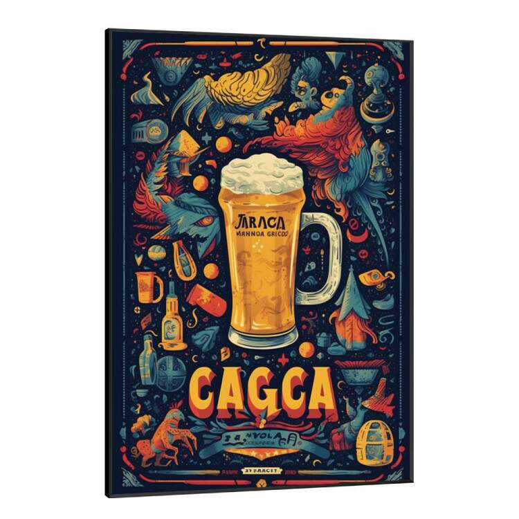 Quadro Decorativo Cartaz de Bebida Cagca