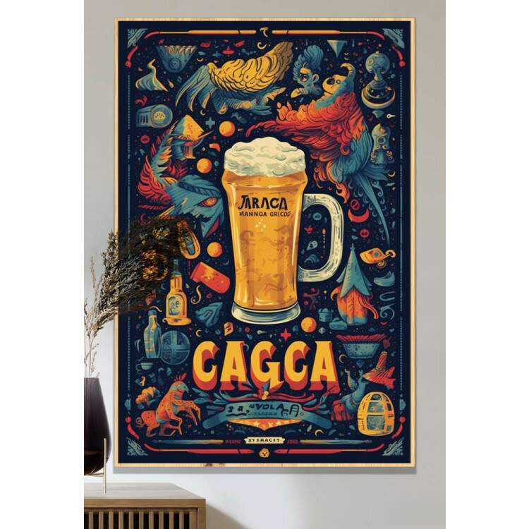 Quadro Decorativo Cartaz de Bebida Cagca