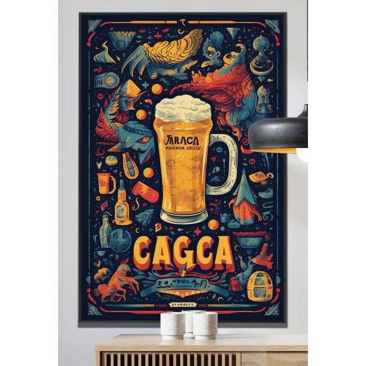 Quadro Decorativo Cartaz de Bebida Cagca