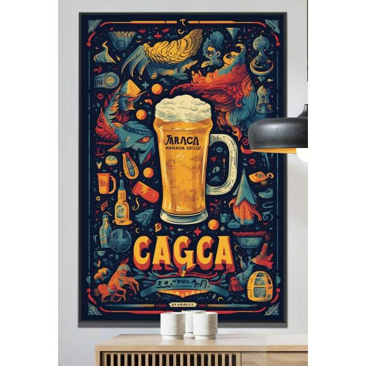 Quadro Decorativo Cartaz de Bebida Cagca