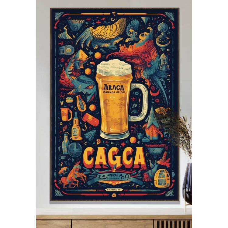 Quadro Decorativo Cartaz de Bebida Cagca