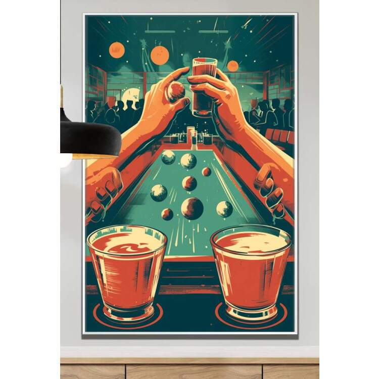 Quadro Decorativo Cerveja e Jogos