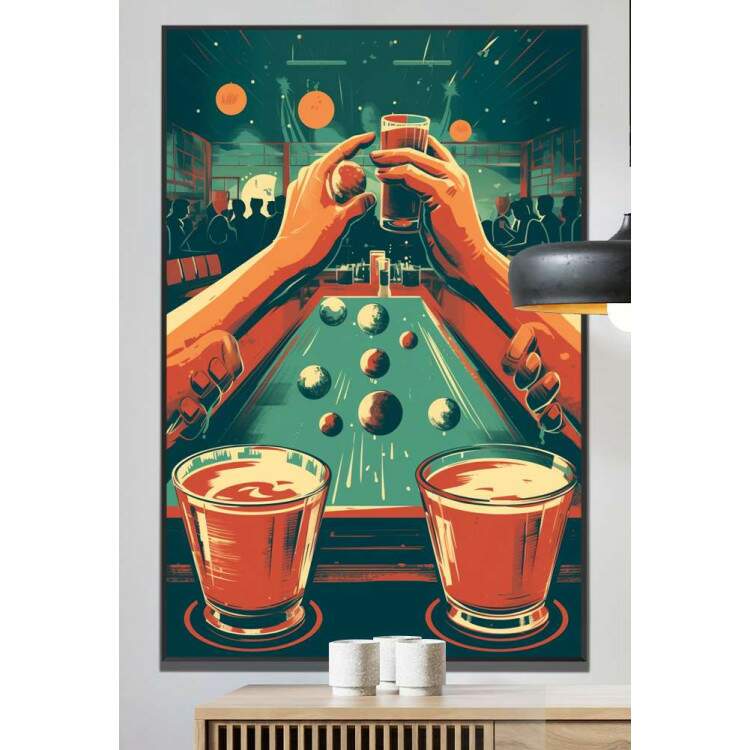 Quadro Decorativo Cerveja e Jogos