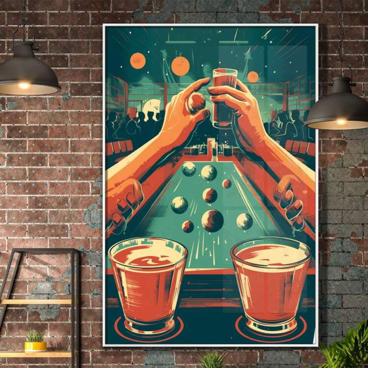 Quadro Decorativo Cerveja e Jogos