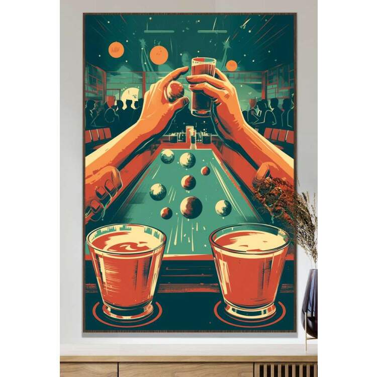 Quadro Decorativo Cerveja e Jogos